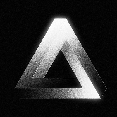 Impossible Shape By Tarafa | aftereffects grainy loop aftereffects black branding creativedesign design geometric glow gradient graphic design impossible loop luxury mono motion shape tarafa triangle ui uidesign white