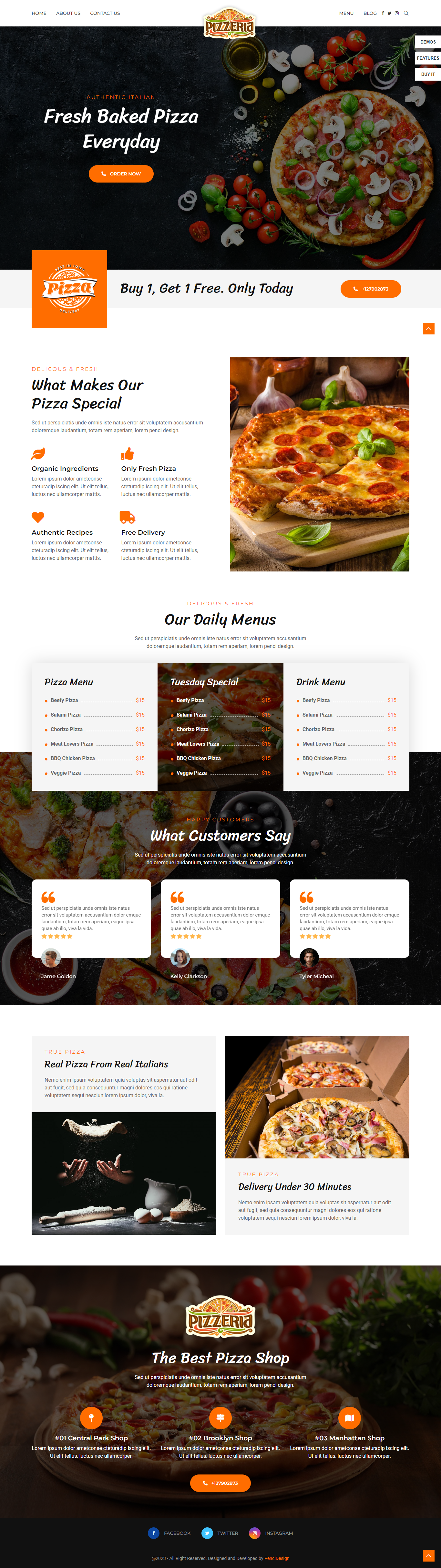 Pizza Delivery Service Website Design blog design blog website delivery service website design elementor pro food delivery website illustration pizza website service website webdesign website design wordpress wordpress website