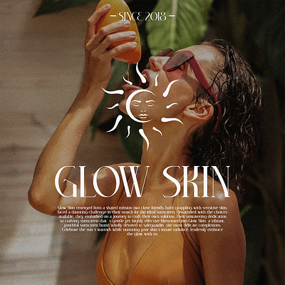 Brand Identity for Sunscreen Brand "Glow Skin" brand identity branding business design graphic design illustration logo ui