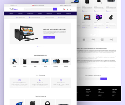 Refurbished Gadgets Website ecommerce landingpage ui website