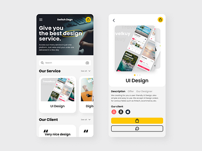 Design Service Mobile Web App app branding design designservice figma graphic design mobile service ui uidesign uiux webapp