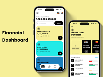 Financial Dashboard cash company portfolio consumerfinance. digital product design financial dashborad. fintech installments payments ui ux wallet