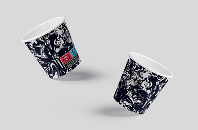 Concept design paper cup concept art flexo paper cup vector art