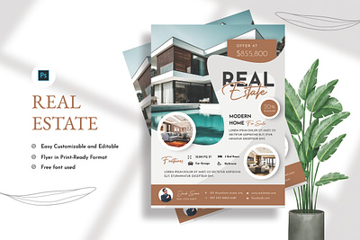 Real Estate Flyer adobe photoshop branding design graphic design home post real estate banner
