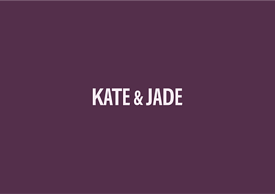 Logo Design - KATE&JADE adobe illustrator branding design graphic design letter logo logo logo design minimalist vector