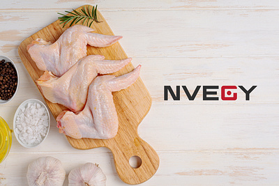 NVEGY - Logo Design branding chicken creative design duck fresh meat graphic design illustration logo meat minimal non veg poultry vector