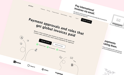 Landing Page of a Payment Management System branding design ecommerce homepage landingpage saas ui ux