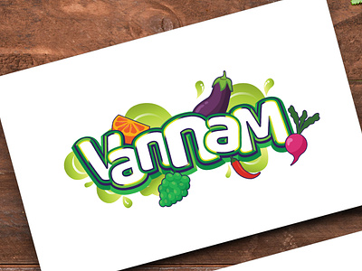 "Vannam" Super Market - Logo Design branding creative departmental store design food graphic design grocery store illustration logo market minimal super market vector vegetables
