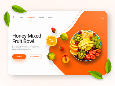 Fruit Bowl Web UI adobe xd behance branding daily ui figma fruit ui design graphic design illustration logo ui we