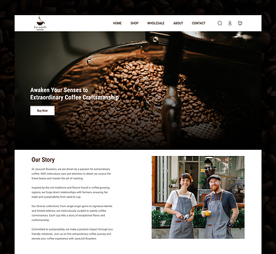 Landing Page - Coffee Beans branding coffeebrand design ecommerce homepage landingpage typography ui ux