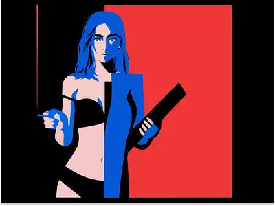 Sexy Girl with Cigarette autotype design dribble graphic design illustration photos photoshop sexy sexy girl ui