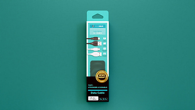 Data Cable Package and Product Design 3d modeling adobe illustrator adobe photoshop blender brand identity branding graphic design illustration logo package design product design