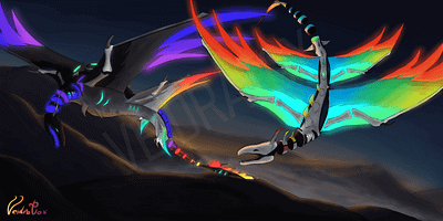 Zeos in the Sky creature creatures of sonaria digital art dragon fantasy feral mountains sunset