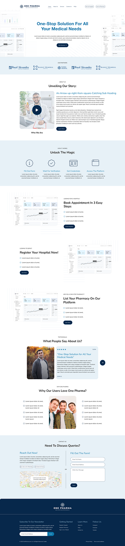 Medical Service Landing Page UI Design branding design landing page landing page design ui ux design