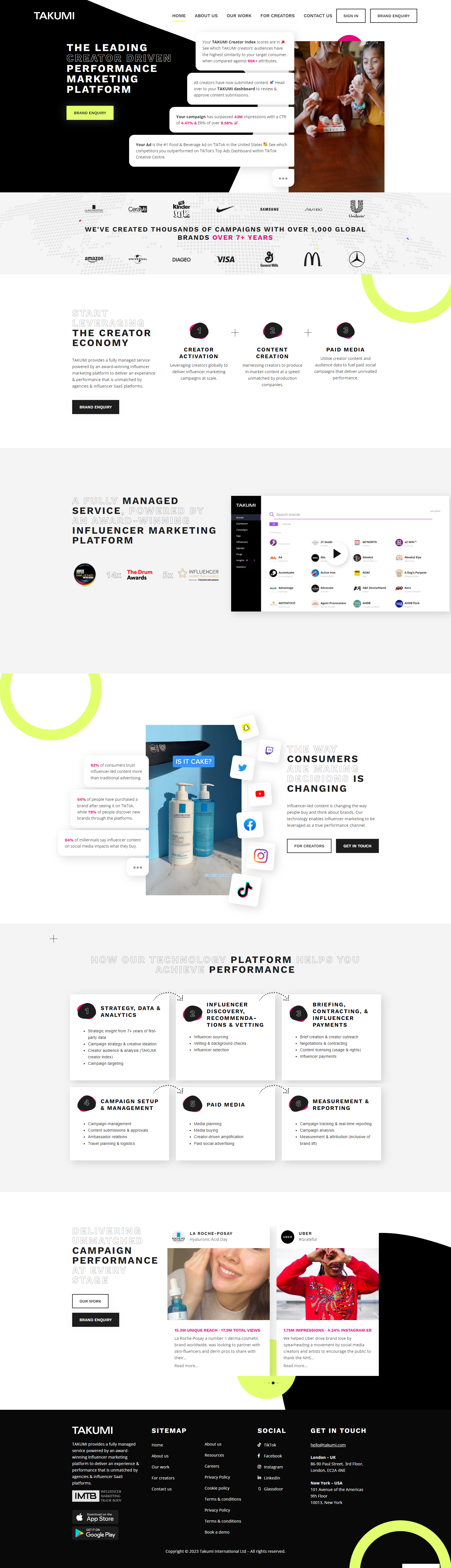 Takumi - A mmarketing Platform WordPress Website development branding design logo ui website website design wordpress wordpress website
