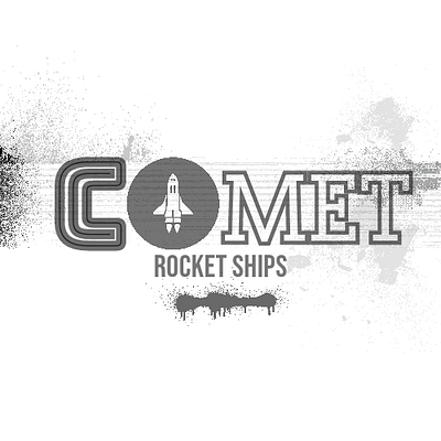 Comet Rocket ships logo branding graphic design logo