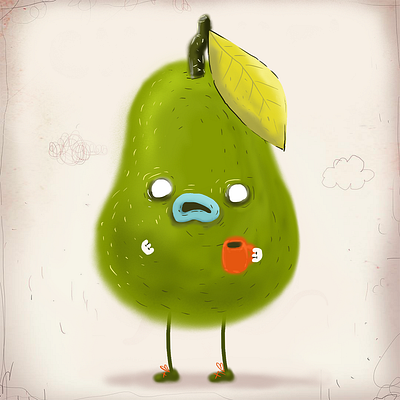 pear 2 animation branding design flat funny graphic design illustration motion graphics pear vector web