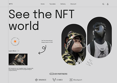 NFT's Web Design art crypto cryptoart design dribble nft nftarts nftcollector nftcommunity ui uiesign uiuxdesign ux webdesign