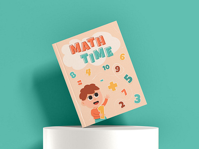 The cover for workbook math 1st grade book cartoon children illustration childrens book cover design graphic design illustration math vector workbook