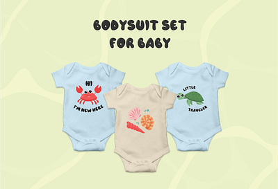 Baby bodysuit design | Nautical illustrations baby baby bodysuit clothes cute design graphic design illustration kids nautical sea vector