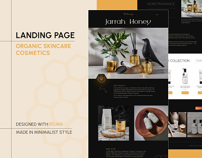 Landing page | Jarrah honey organic cosmetics concept design concept figma uiux design web design