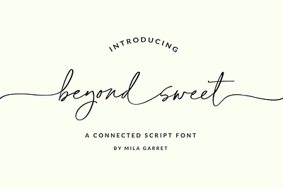 BeyondSweet Handwritten Wedding Font elegant