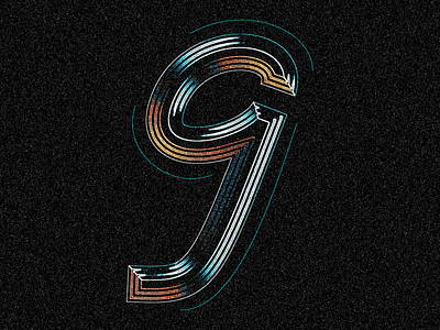 Nine 36days 9 36daysoftype 36daysoftype c 36daysoftype10 3d adobeillustrator design graphic design graphicinspiration illustration letterform lettering type typographicdesign typography vector
