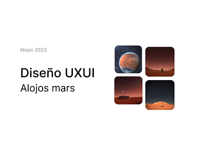 Diseño UXUI Alojos Mars design experience ui ux