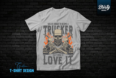 TRUCKER DRIVER T-SHIRT DESIGN design logo print on demand t shirt art