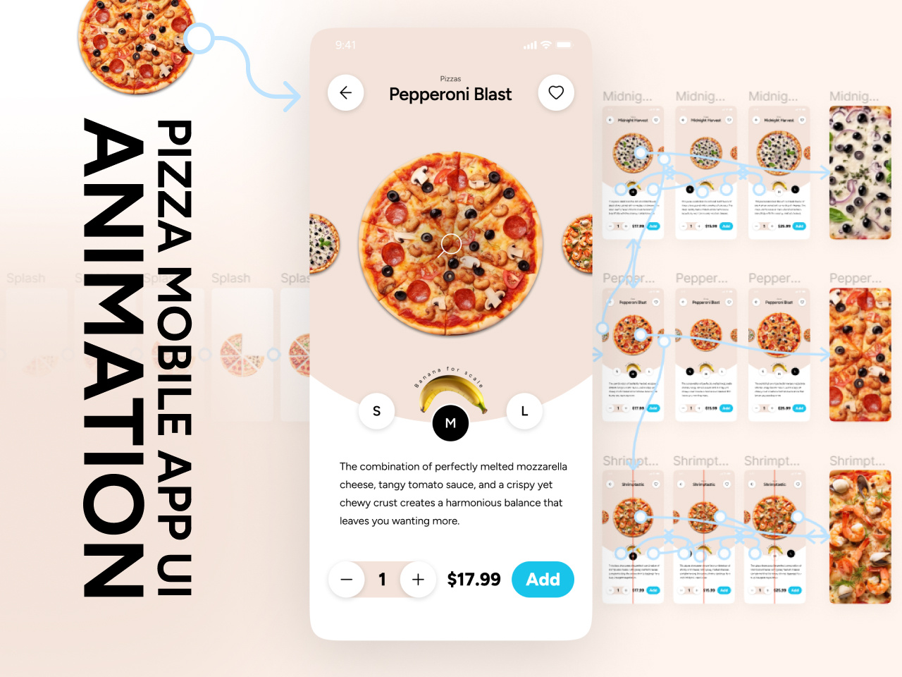 Pizza Mobile App UI Animation (Figma) by Pavel Tsikhanavets on Dribbble