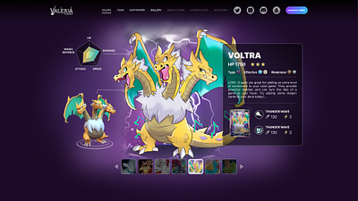 Mobile Gaming Landing Page - Dashboard UI/UX 3d design anime blockchain card game character design crypto dashboard dragon gallery landing page mobile gaming nft pokemon startup tcg ui ux video game