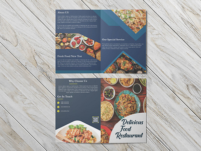 Restaurant Bi-Fold Brochure Design bi fold brochure bi fold brochure design design graphic design minimal ist print restaurant bi fold brochure