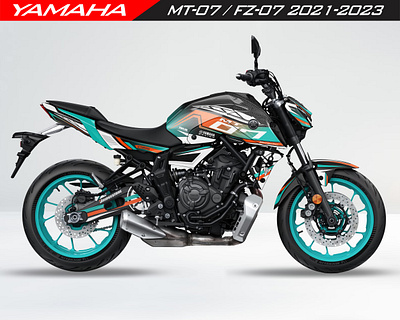 MOCKUP RENDERING Yamaha FZ & MT-07 2021-2023 branding design graphic design illustration logo motorcross vector vichle warp vinyl