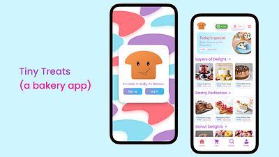 Case Study- Tiny Treats (a bakery app) app appdesign casestudy design ui uiux uiuxcasestudy ux uxcasestudy
