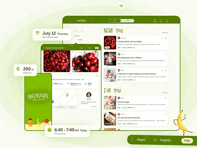 Healthy Food Sharing Made Fun & Easy design food food sharing graphic design mobile app responsive website ui