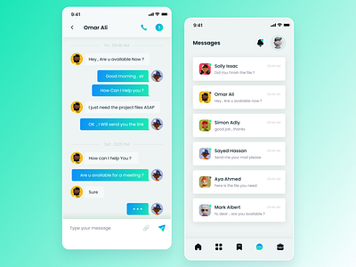 Chat Mobile App UI Design chat design illustration message mobile app screens ui uiux user interface ux