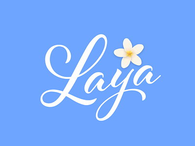 Laya Logo. branding calligraphy design esoteric feminine flower graphic design healing illustration lettering logotype vector