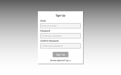 Design: Sign Up Form dailyui design form sign up sign up form ui uidesign