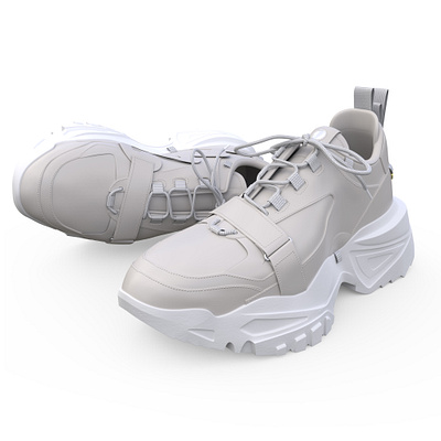 Sneakers Height Increasing White Black Autumn Chunky Shoes 3d 3d art 3dmodel animation boots branding character shoe foorwear foot nike product design props prosp sandal shoe sneakers sport shoe
