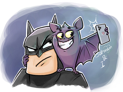 Cartoon Batman animeart bat batman batmancomics batmanfans batnight beehaya caricature cartoon cartoonbat cartoondesign comic comicstrip dccomics design drawing funny illustration nationalday superhero