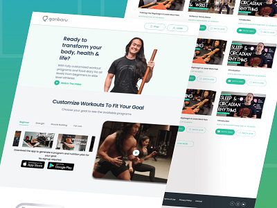 Website_Fitness design fitness landing page ui ux website