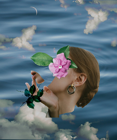 water woman art collage collage art collage maker collageart collages digitalart flower water woman