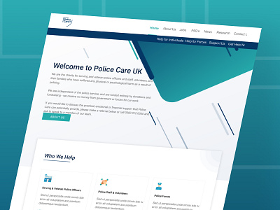 Website_UK Police Care design landing page ui uk police ux website