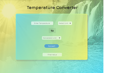 Temperature Scale Convertor ui