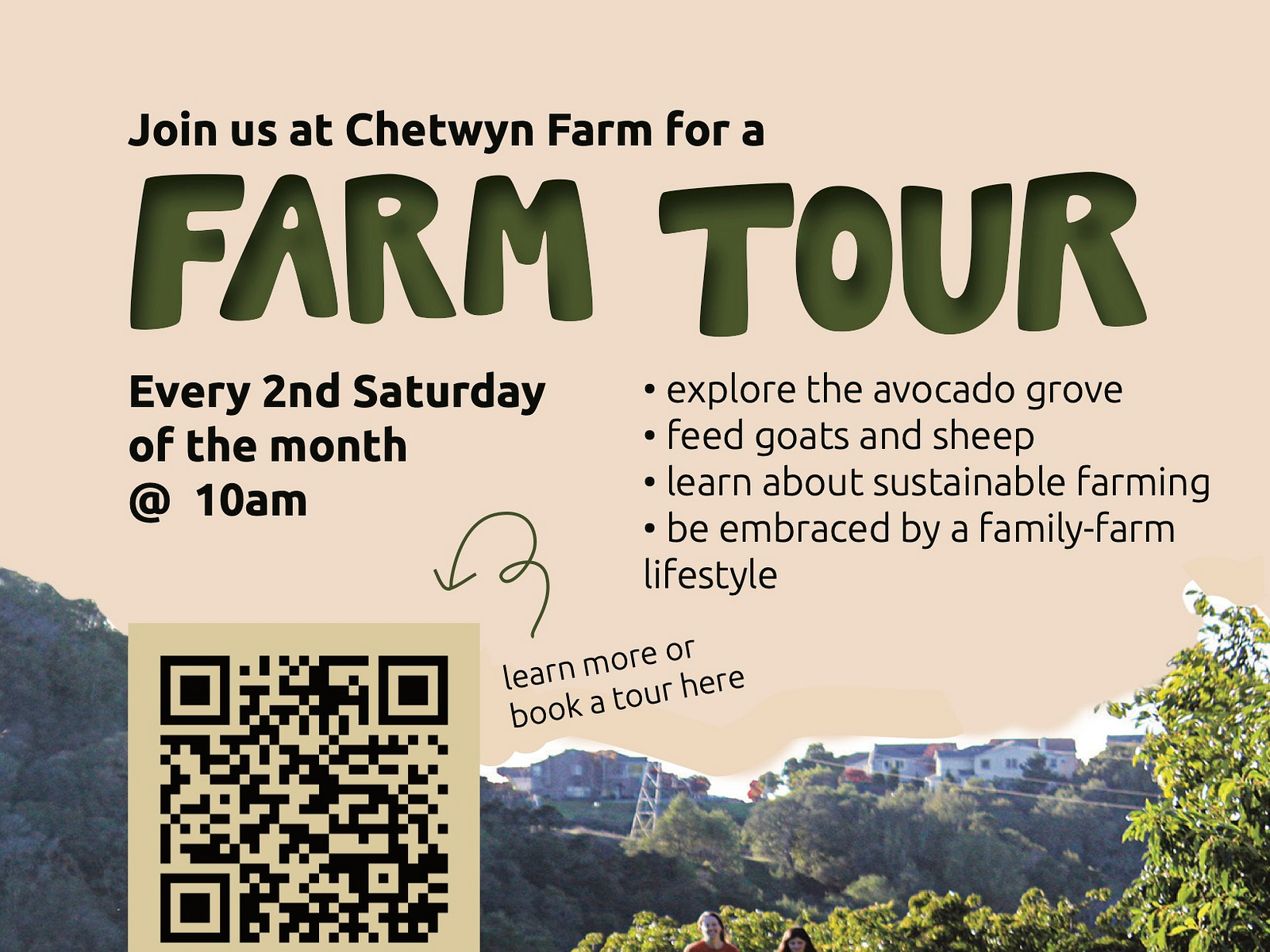 Chetwyn Farm farm tour flyer by Emma Naj on Dribbble