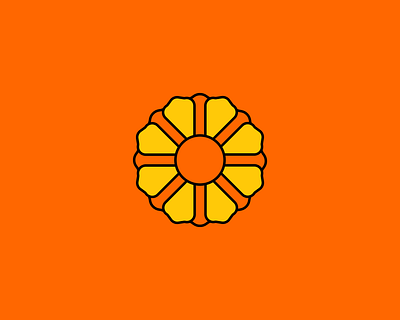 marigold brand flower icon logo marigold