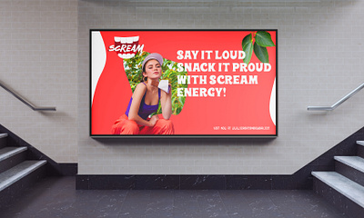 Scream Energy Bar animation branding design graphic design illustration logo social media