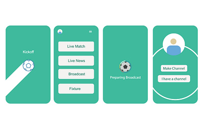 Football App UI Page 1 animation app branding design graphic design illustration logo typography ui ux vector