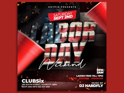 Labor Day Flyer Template weekend
