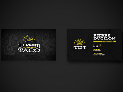 Taco Branding (Business Card) branding design graphic design logo typography